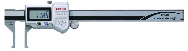 ABS kifelé álló mérőcsőrös digitális tolómérő, IP67 - Mitutoyo 160