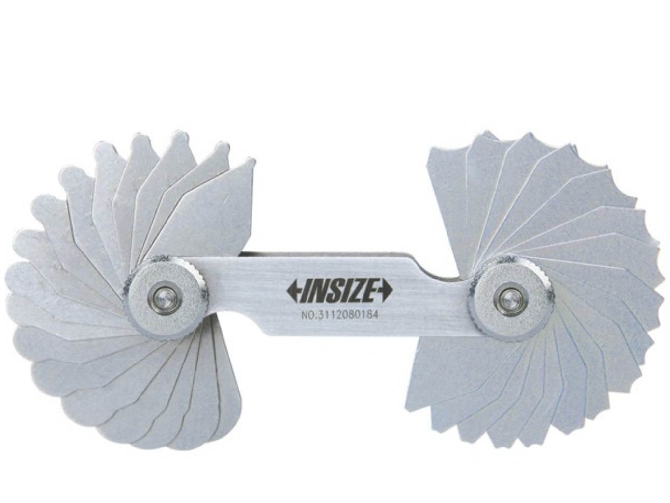 Rádiusz mérő sablon készlet 30 (15+15) lemez, 15.5-25 mm - Insize