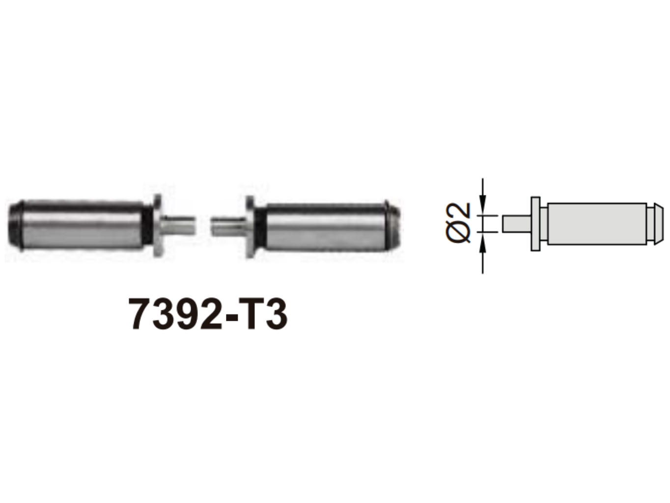 Ék mérőcsúcs univerzális tolómérőkhöz 2 mm - Insize