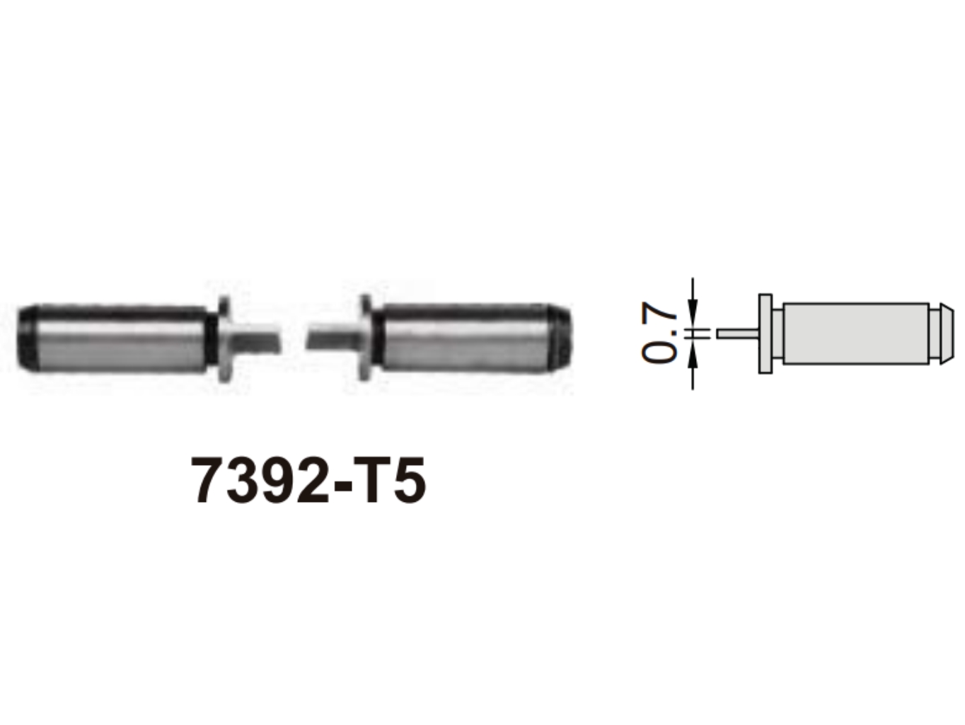 Lemez mérőcsúcs univerzális tolómérőkhöz 0.7 mm - Insize