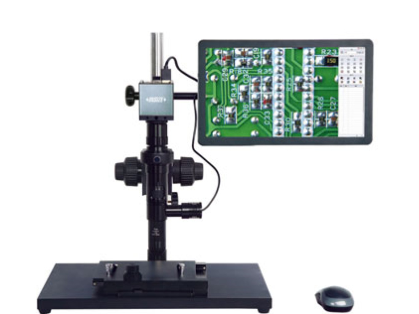 Digitális mérőmikroszkóp, képernyővel 78x~504x - Insize