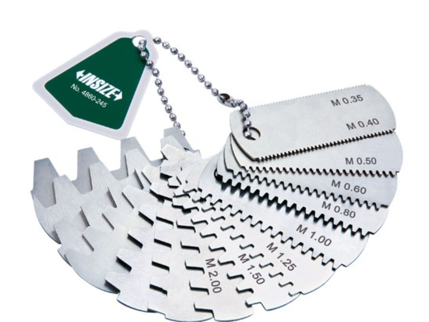 Fogaskerék fogprofil ellenőrző sablon készlet 20°, 5-12 mm - Insize