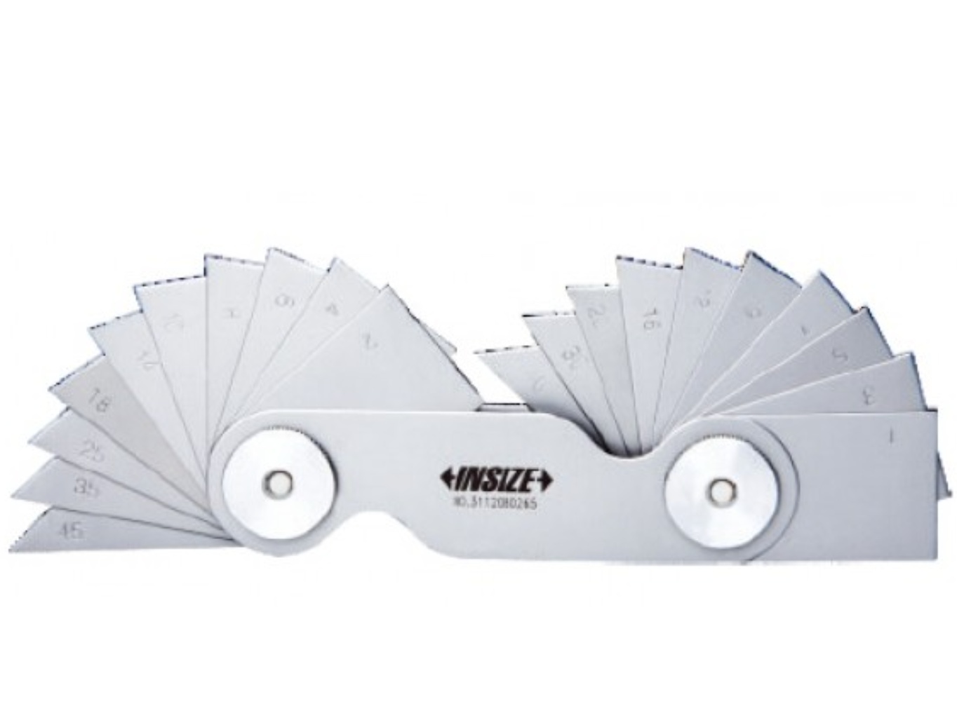 Szög idomszer készlet, 20 részes, 1-45° - Insize