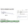 Nóniuszos tolómérő fogak mérésére 0-70/0.1 mm - Insize