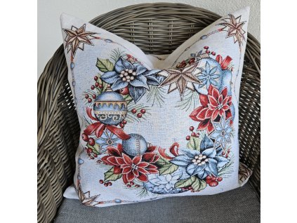 Polštářek - Modré vánoce