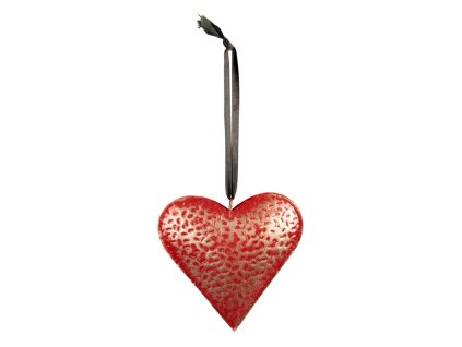 6y5385l decorative pendant 20x20 cm red iron heart shaped home decor