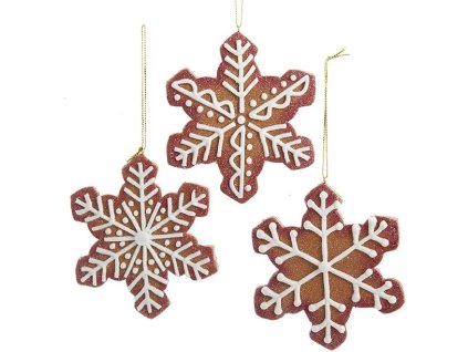 Ozdoba vánoční - Perníková vločka