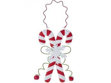 Ozdoba vánoční - Candy cane rolničky