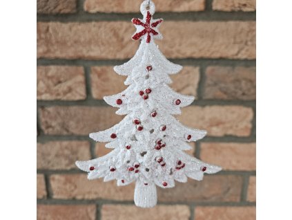 Ozdoba vánoční - Stromek bílý