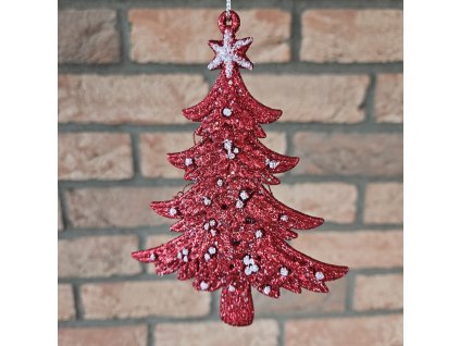 Ozdoba vánoční - Stromek červený