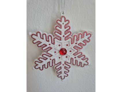 Ozdoba vánoční - Vločka bílá