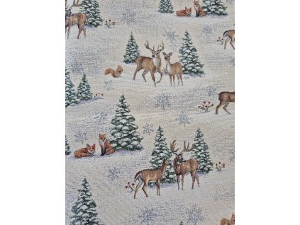 Ubrus - Zvířátka na sněhu