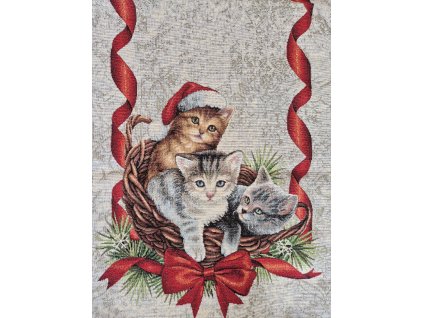 Ubrus - Vánoční kočičky