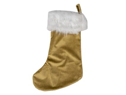 Vánoční punčocha - zlatá