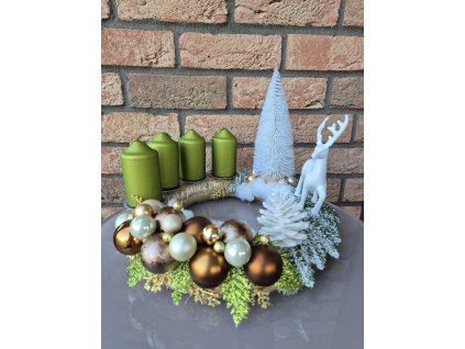 Adventní věnec - Bílý jelen