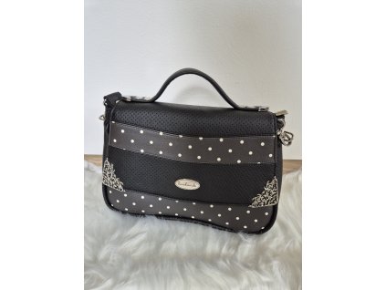 Kabelka - Černá s puntíky