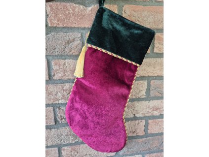 Vánoční punčocha - červená