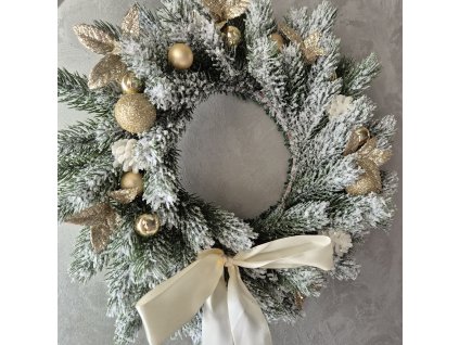 Vánoční věnec zlatý