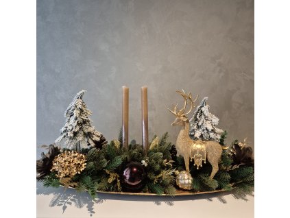 Adventní svícen natur