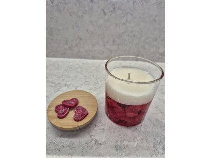 Svíčka se srdíčky