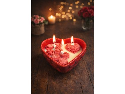 Sójová svíčka - Valentýnské srdce