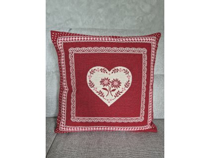 Polštářek - Červené srdce
