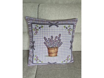 Polštářek - Levandule v kostce