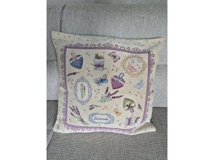Polštářek - Levandule srdíčka