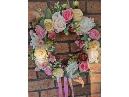 Jarní věnec - Pink