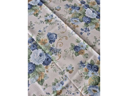 Ubrus - Modré květy