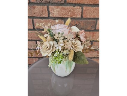 Květinová vazba - Pudrově růžová