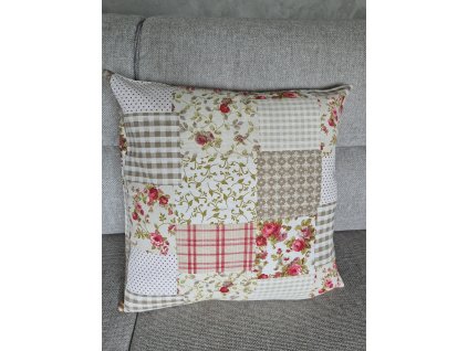 Polštářek - Patchwork růže