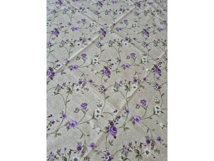Ubrus - Fialové kvítky