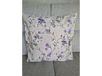 Polštářek - Fialové kvítky