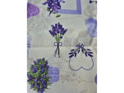 Ubrus - Levandule srdce