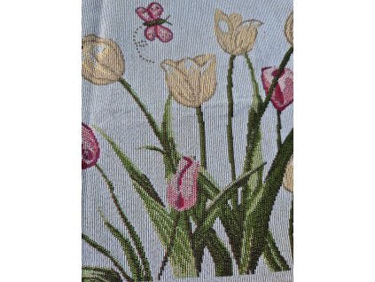 Ubrus - Tulipány žluto-růžové