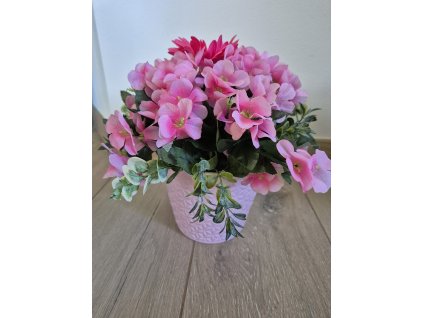 Květinová dekorace - růžová