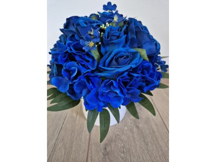 Květinová dekorace - Tmavě modrá