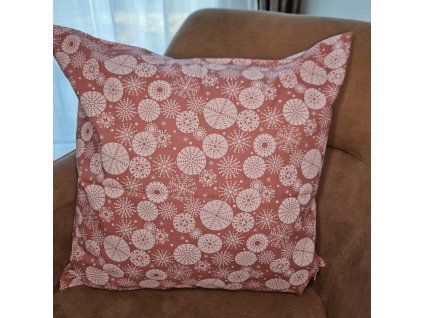 Polštářek - Vločky na růžové