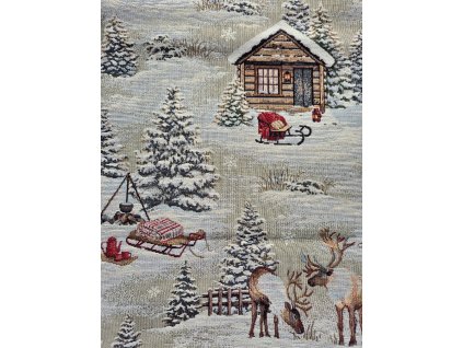 Ubrus - Sobi na sněhu