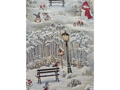 Ubrus - Sněhulák a zvířátka v lese