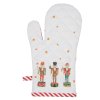 hlc44k kids oven mitt 12x21 cm white red cotton nutcrackers oven glove