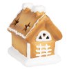6ce1805 gingerbread house with led 11x9x11 cm brown porcelain gingerbread house (2)