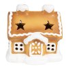 6ce1805 gingerbread house with led 11x9x11 cm brown porcelain gingerbread house