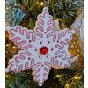 Ozdoba vánoční - Vločka bílá
