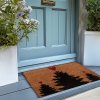mc250 door mat 75x45 cm brown pvs coconut fiber christmas trees coconut mat (1)