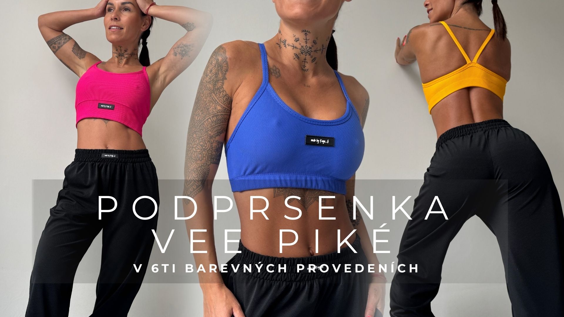 Niké yellow, fuchsia, blue