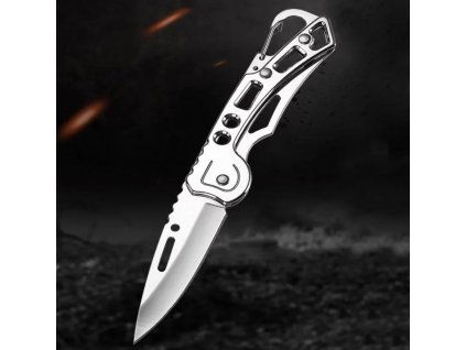 kovový zavírací nůž s karabinou