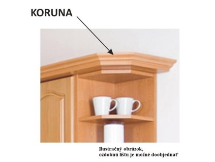 Kuchynská skrinka horná, jelša, ľavá, LORA MDF NEW KLASIK W30N