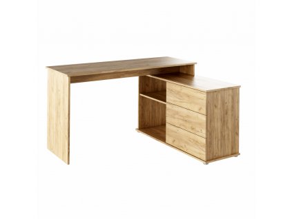 Univerzálny rohový PC stôl, dub artisan, TERINO